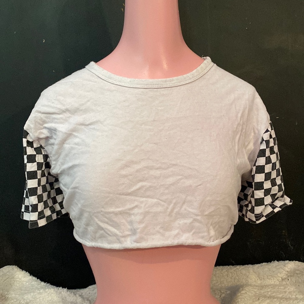 Checkerboard Cropped Tee